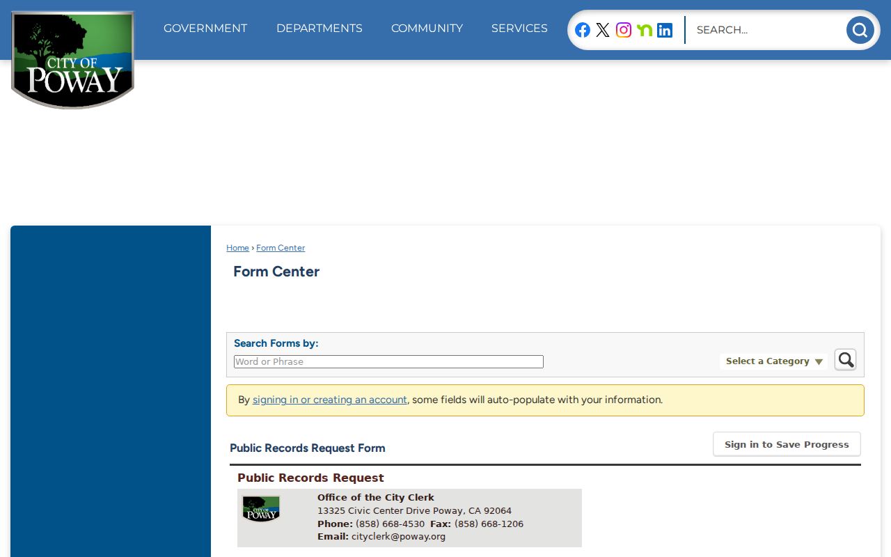 Poway people search public records request form