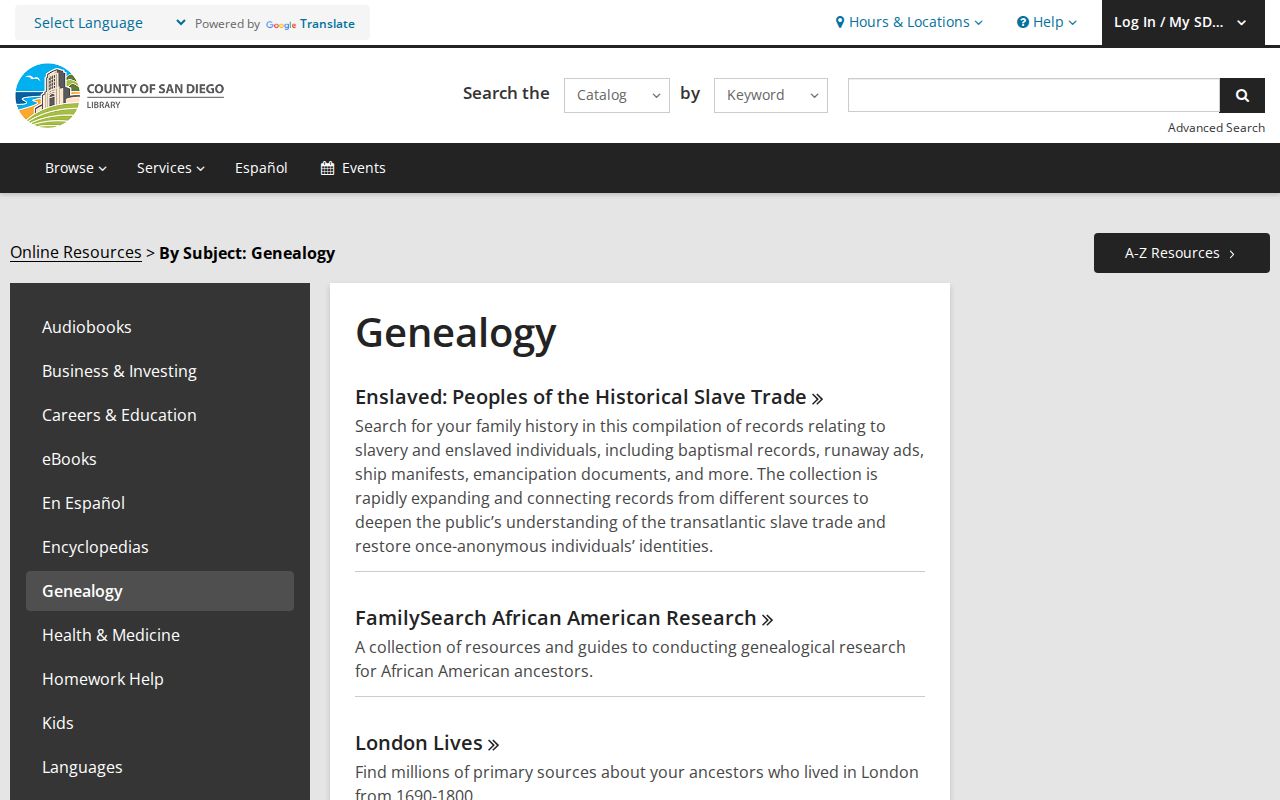 Poway people directories genealogy resources at San Diego County Library